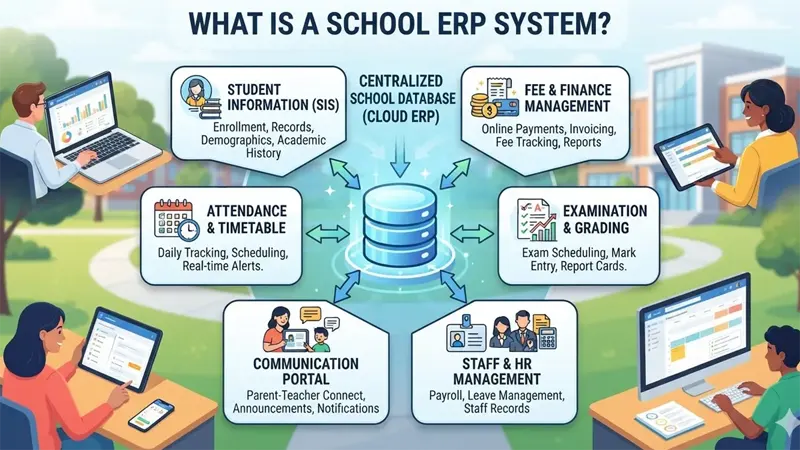 What is a school ERP system?