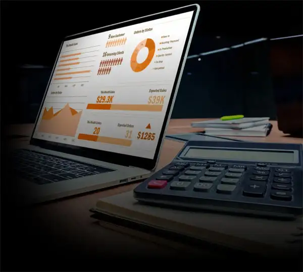 Simple financial management with purchase orders, billing, and payroll