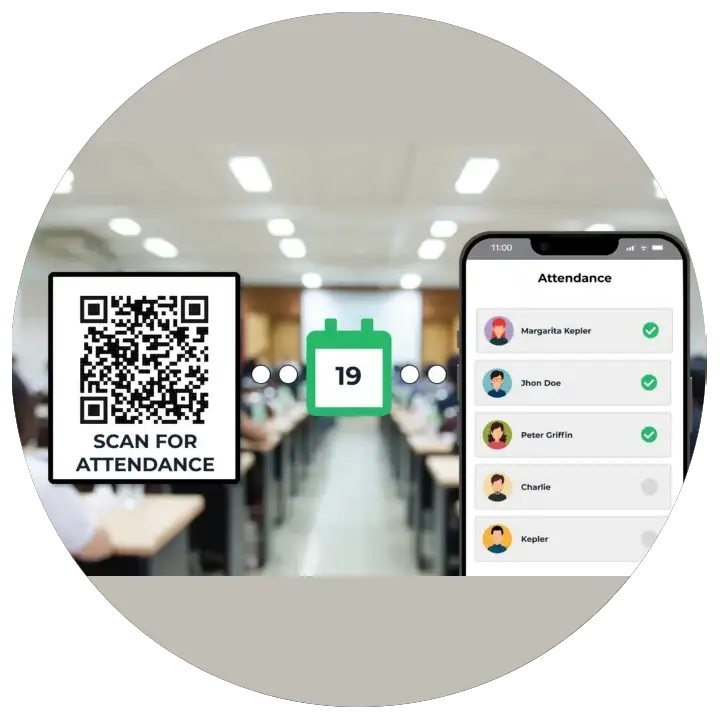 QR Code integration for contactless employee check-in and visitor management using smartphones